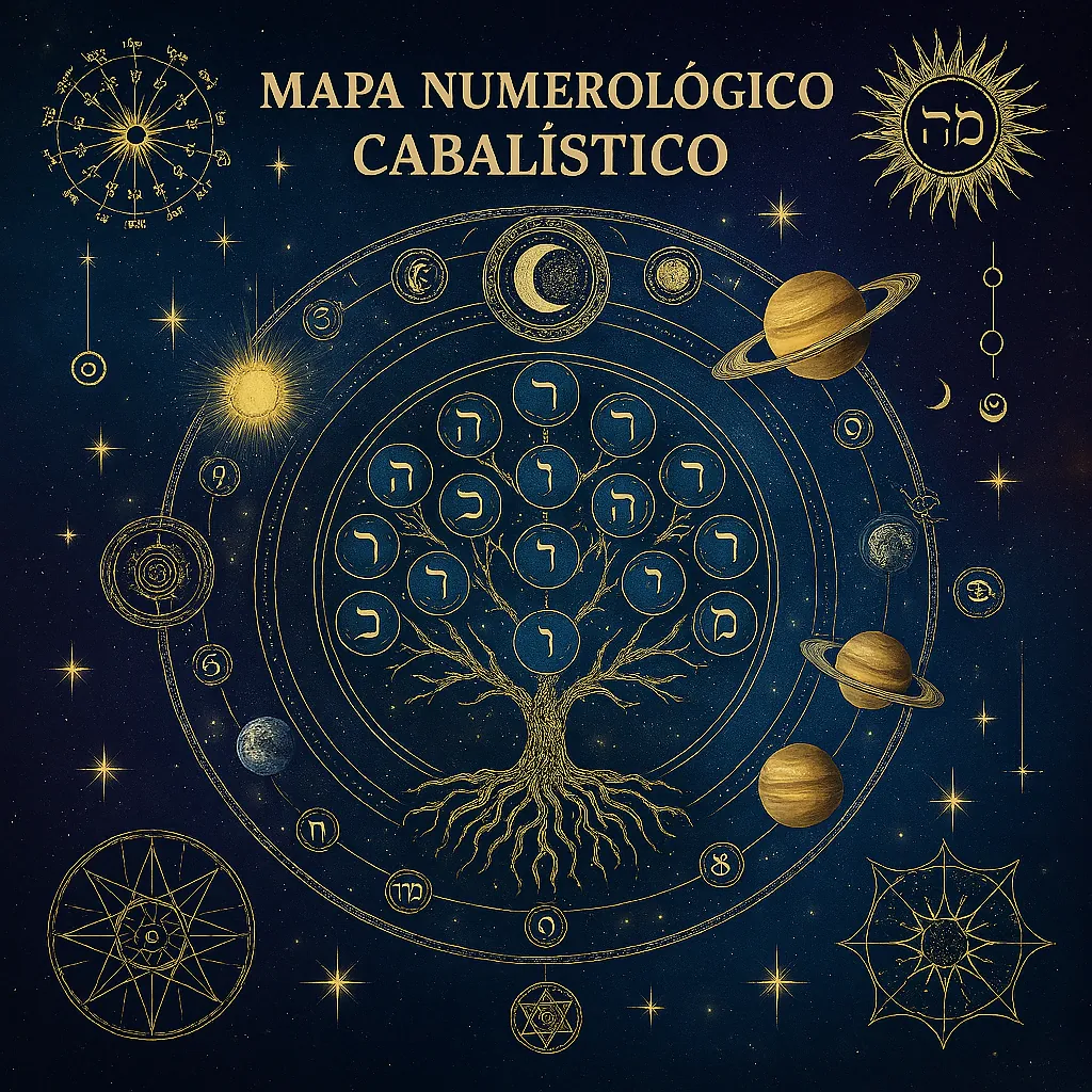 Representação visual de um mapa numerológico