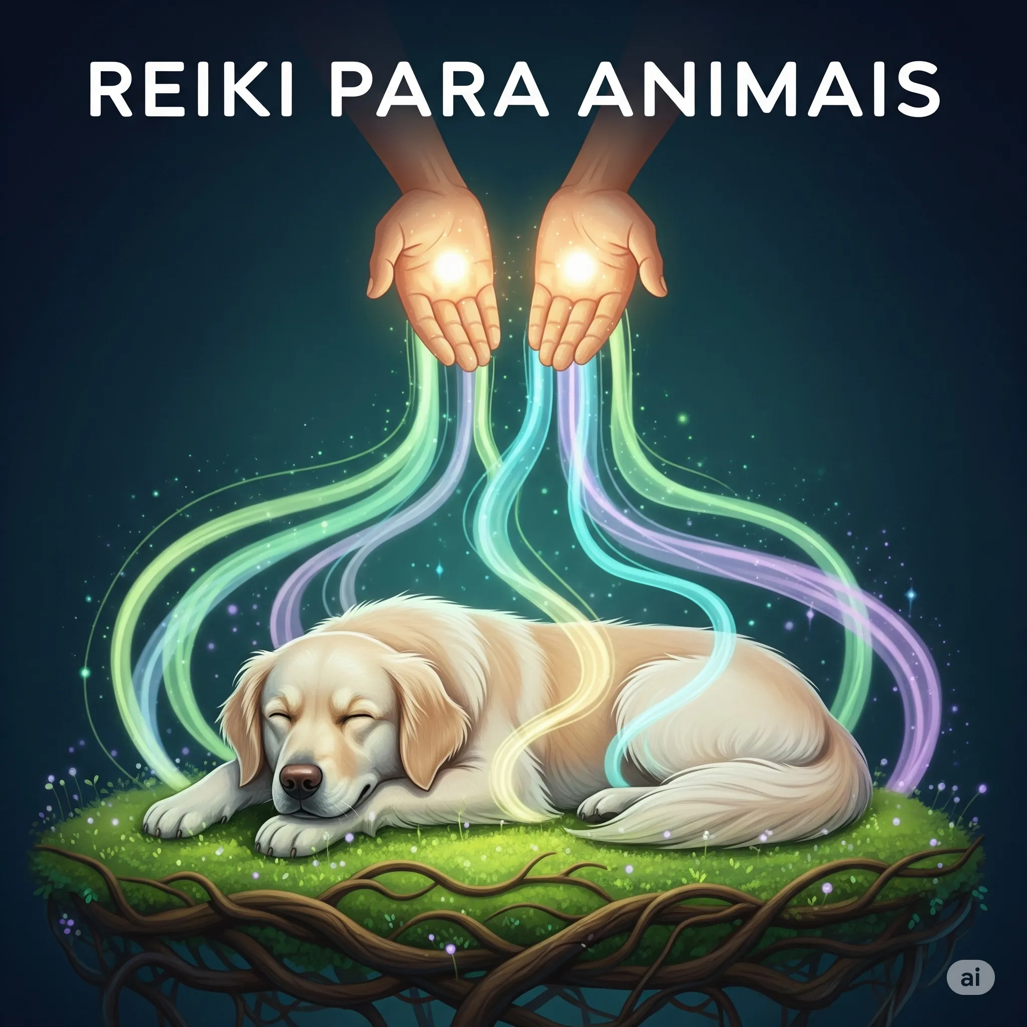 Representação visual de Reiki para animais