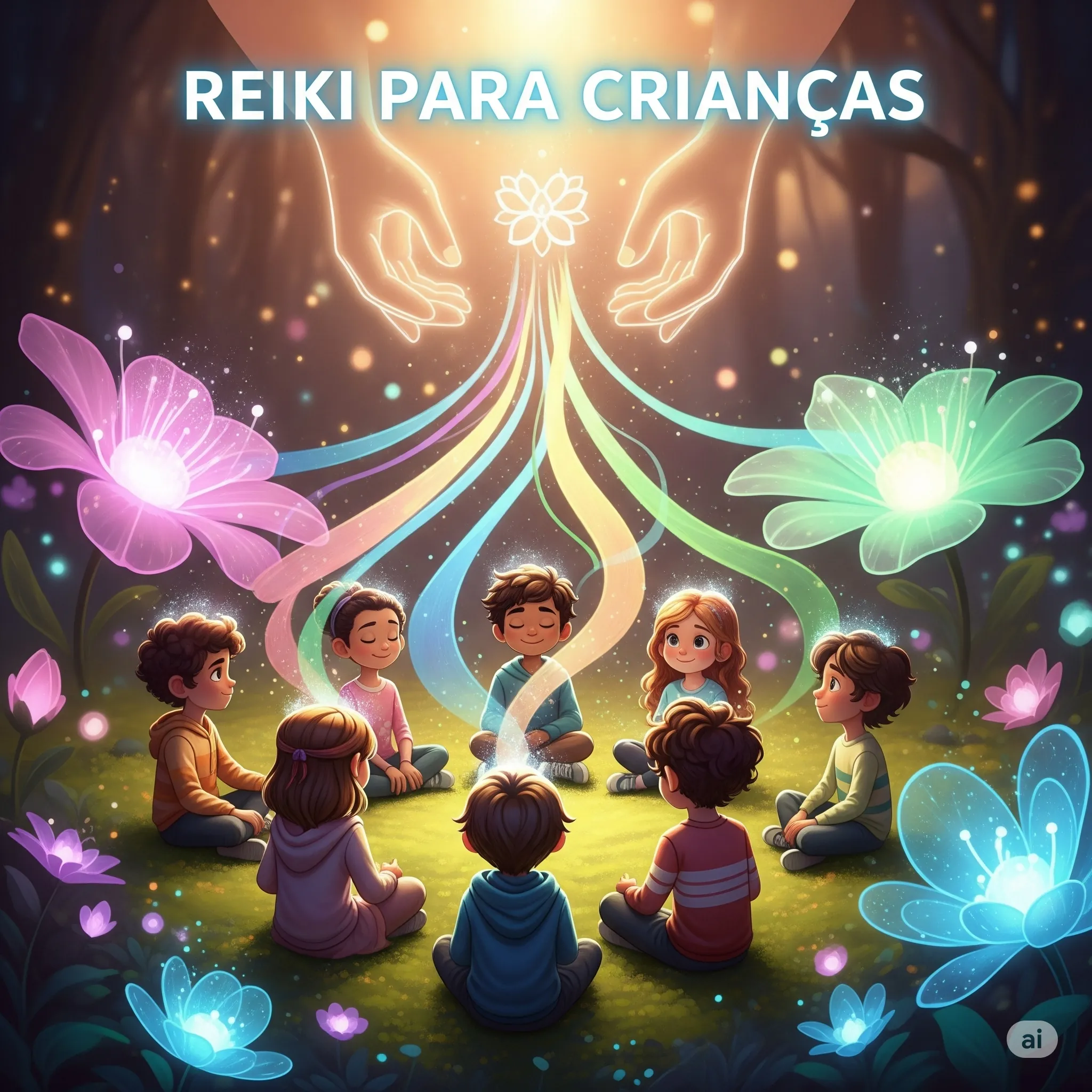 Representação visual de Reiki para crianças